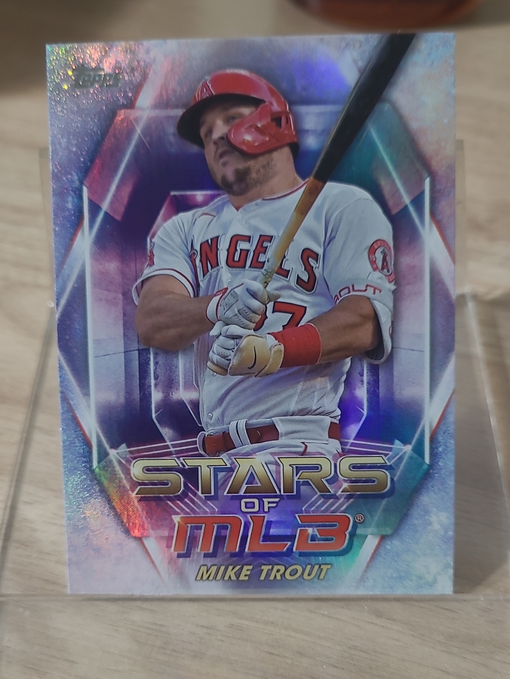 Mike Trout Stars of MLB Holographic Baseball Card - 2023 Topps